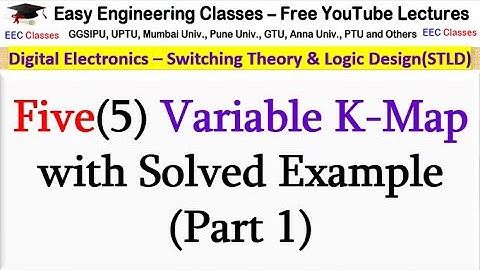 Five(5) Variable K-Map with Solved Example - Part 1 - Digital Electronics Lectures in Hindi