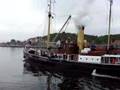 Bussard, 102 year old steamship blowing her whistle