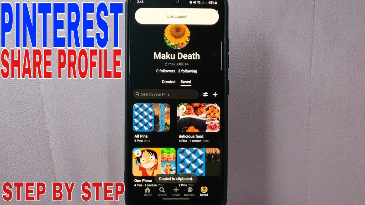 ✅  How To Share Your Pinterest Profile 🔴