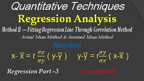 Regression Analysis Problems Malayalam - Regression Part 3