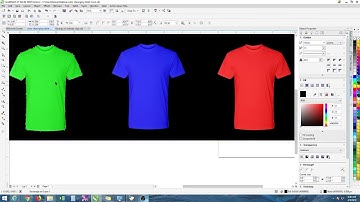 color changing tshirt mock up in corel draw