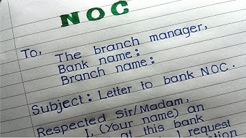 How To Write NOC Application For Bank || NOC Kaise Likhe