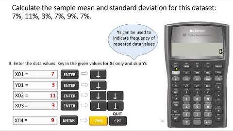 How to perform One-variable statistical analysis using BA II Plus Financial calculator