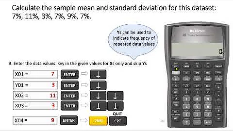 How to perform One-variable statistical analysis using BA II Plus Financial calculator