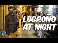 Spanish streets at night in Logroño