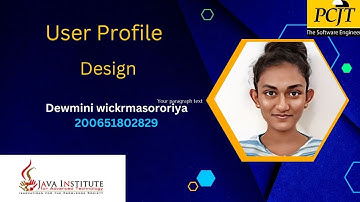 Web programming | Java institute for advanced technology | User profile Design | Task 10