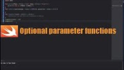 Swift Optional parameter functions