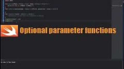 Swift Optional parameter functions