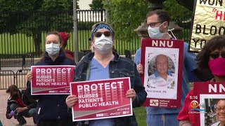 Nurses Protest Outside White House Demanding More Protective Equipment During Coronavirus Battle