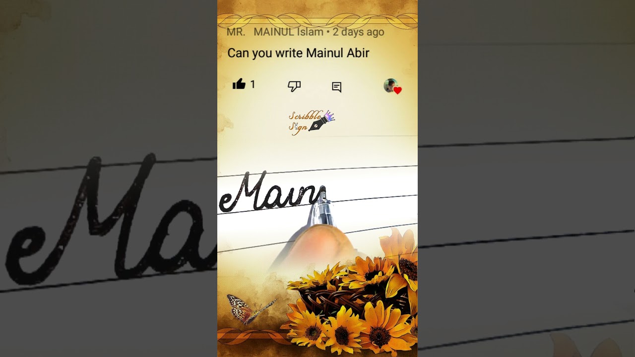 Mainul Abir Name Writing (Special Requested VIDEO) 