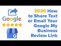How to Share a Google Review Link - Text or Email link for Google My Business
