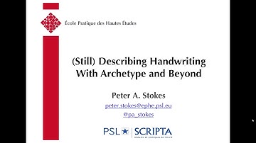 Neo-Palaeography Conference 2020 | Peter Stokes