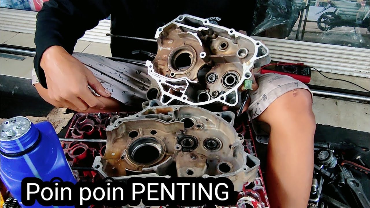 Cara pasang mesin tengah(rasio) Supra x 125 part 02