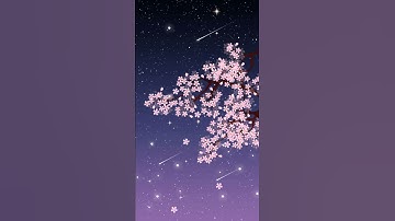 Starry Cherry Blossoms Tree Animated