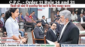 CPC Order 11 Rule 14 And 21
