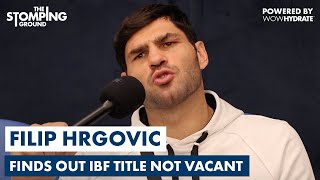 Filip Hrgovic ARGUES With Reporter & BLASTS Daniel Dubois Finding Out IBF Title Not On The Line