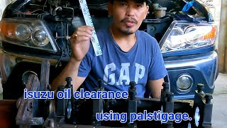 isuzu 4ja1 main bearing oil clearance using plastigage..