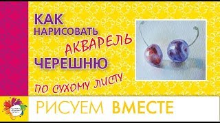 Урок №7. КАК НАРИСОВАТЬ ЧЕРЕШНЮ. АКВАРЕЛЬ ПО-СУХОМУ. Видео-урок для начинающих художников. Урок №7. КАК НАРИСОВАТЬ ЧЕРЕШНЮ. АКВАРЕЛЬ ПО-СУХОМУ. Видео-урок для начинающих художников.