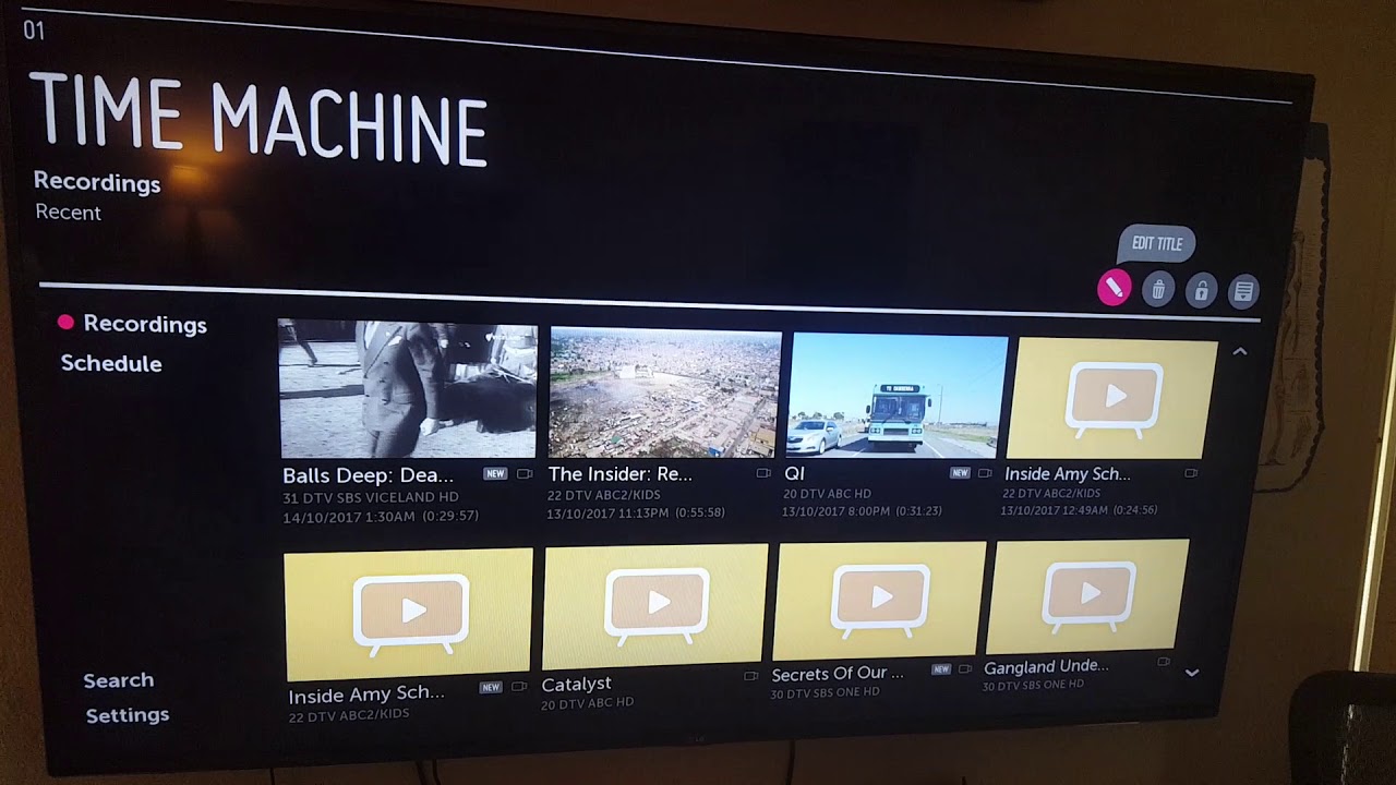 Lg Tv 70lb6560 Time Machine App Causes Tv To Restart Youtube