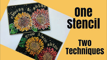 Mixed Media Art Journal Tutorial- Black Background -Two Ways-Reversing a Stencil- Stencil Butters