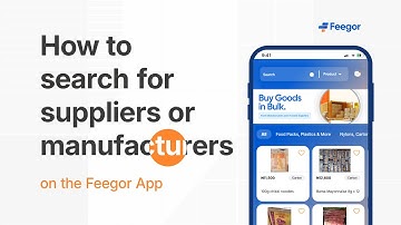 How to search for suppliers or manufacturers on the Feegor App