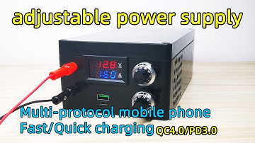 DIY adjustable power supply 1.2-24V/0-9A and Multi-protocol Fast/Quick charging QC4.0/PD3.0