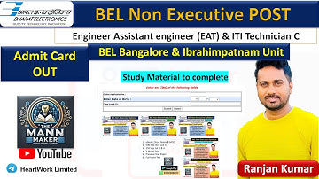 BEL Bangalore Unit Admit Card Out for Non - Executive EAT & ITI Technician Post | How to Prepare ?