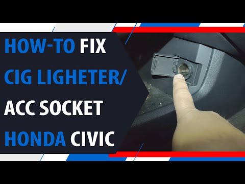 2004 honda civic cigarette lighter 2003 SI EP3 M/T 12V OUTLET OEM 2002 2005 How-To Replace Accessory Socket on
