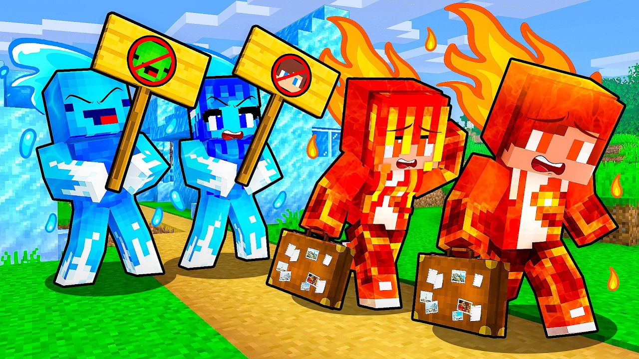 JJ Fire Family Was KICKED OUT By Mikey's Water Family in Minecraft - Maizen