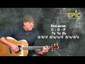 Learn Train Drops Of Jupiter acoustic guitar lesson with chords strumming patterns rhythms