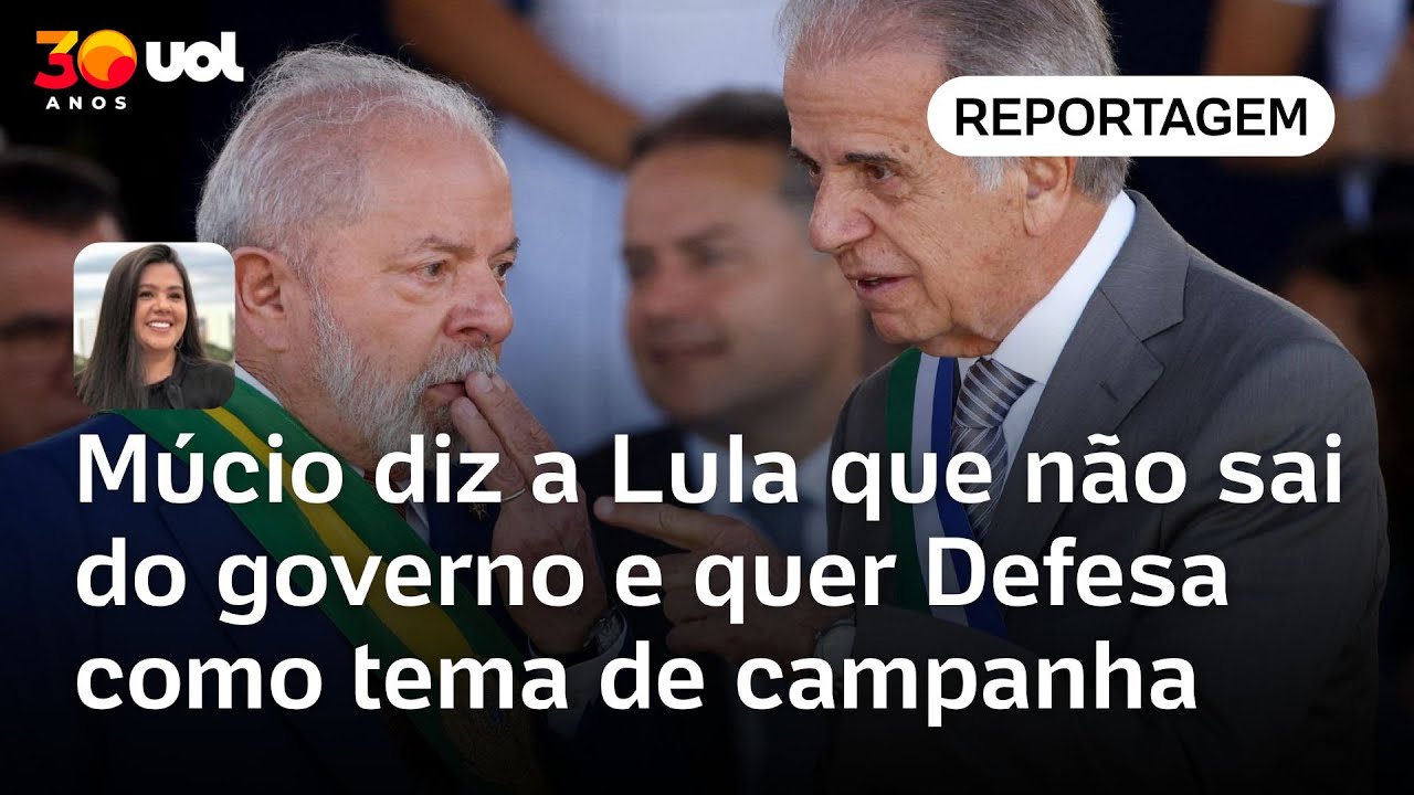 Ministro José Múcio diz a Lula que não sai do governo e quer Defesa como tema de campanha