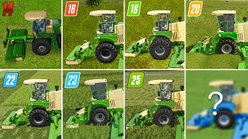 Fs14 Vs Fs16 Vs Fs18 Vs Fs20 Vs Fs22 Vs Fs23 Vs Fs25 | Mowering With Harvester | Timelapse 