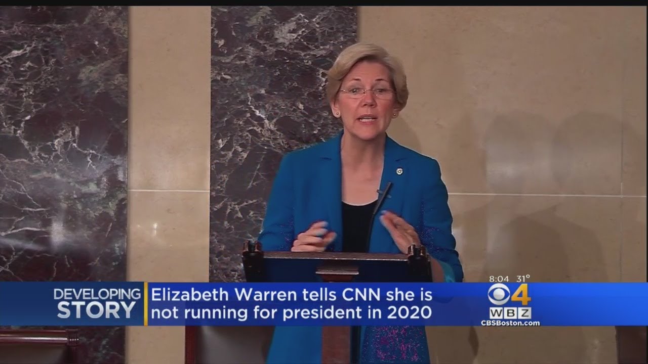 Warren: I'm Not Running For President In 2020 - YouTube