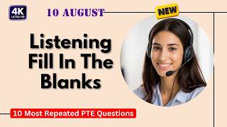 Listening Fill in the Blanks | PTE and PTE Core | August 2026 | Most Repeated Real Exam Questions