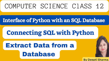 Interface of Python with an SQL Database | Connecting SQL with Python | Interface Python with MYSQL