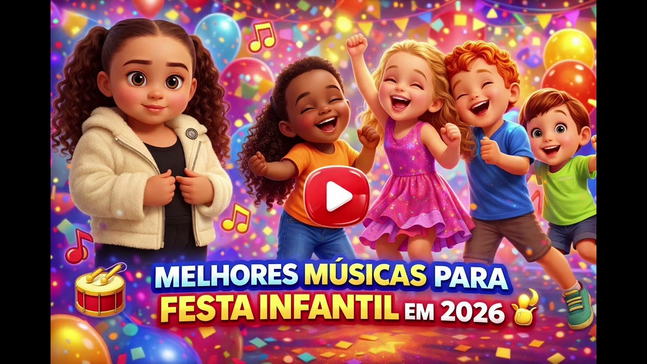🥳AS MELHORES MÚSICAS PARA FESTA INFANTIL 2026! Playlist Animada para Pular e Dançar! #musicainfantil