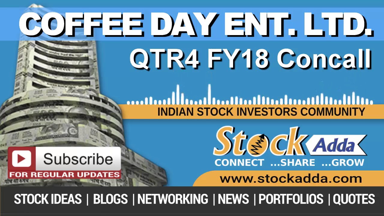 Coffee Day Enterprises Ltd Investors Conference Call Qtr4 FY18 YouTube