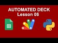 How to scrape NFL data into Google Sheets using Python | Automate Google Slides | Lesson 06