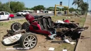 Red Koenigsegg CCX Crashes hard in Mexico