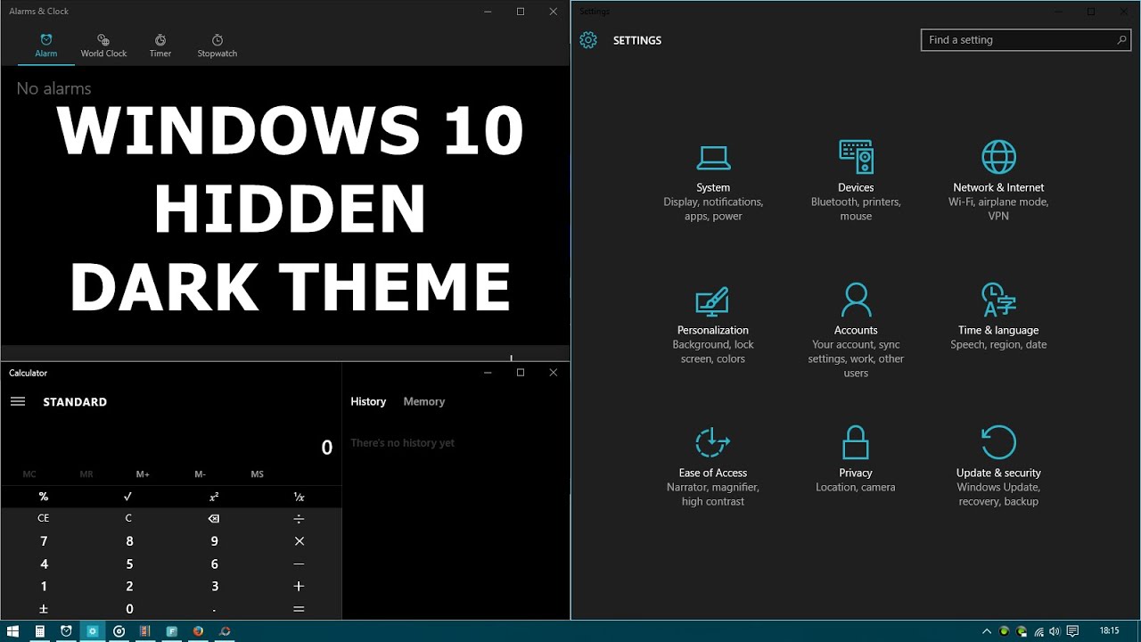 How To Enable WINDOWS 10 HIDDEN DARK THEME By Using Registry