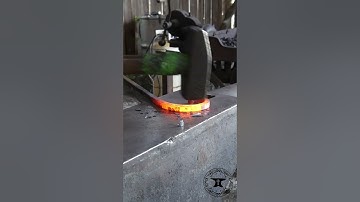 Forging a Ribbon End Scroll #shorts