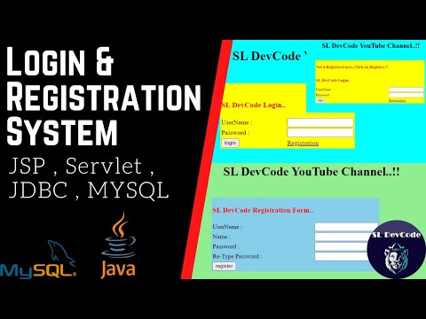 Java Tutorials & Projects 06 - How to Create Login & Registration Form Using JSP , Servlet & MYSQL