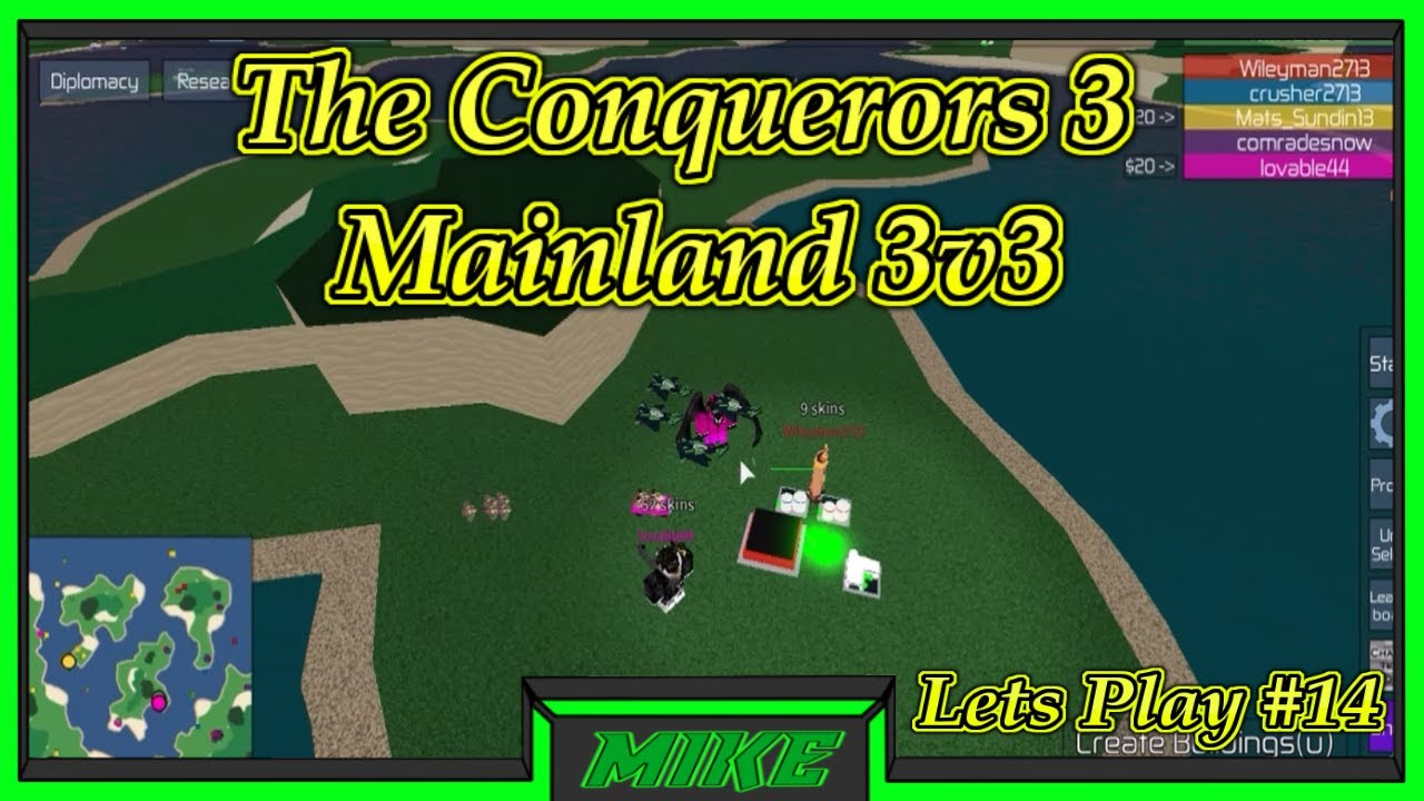Roblox The Conquerors 3 Mainland Lets Play 14 3v3 Mainland Match In Tc3 Youtube - the most intense 5v5 mansion match ever in conquerors 3 roblox the conquerors 3 5v5 lets play 3 youtube