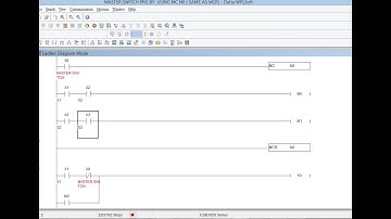 DELTA PLC  MASTER SWITCH PRG BY  USING MC N0  ( MCR)  #deltaplc#ladderlogic#automation