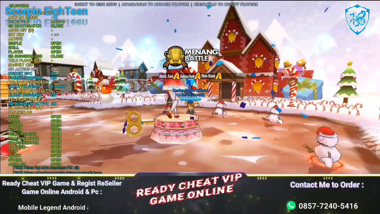 CHEAT LS ORIGIN VVIP 2022🔥GB DUNGEON/DEATCHMATCH🔥1 HIT, NO DELAY, UNLIMITED HP🔥