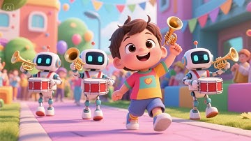 Eight Little Robots Dancing Around | Fun Robot Dance Song for Kids | Counting and Movement Rhymes