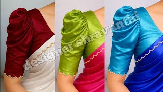 Puff Sleeves With Scallop Border Blouse Sleeves Design