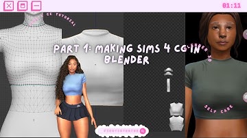 Part 1 : Making #sims4cc in blender & texturing | full walkthrough + chitchat