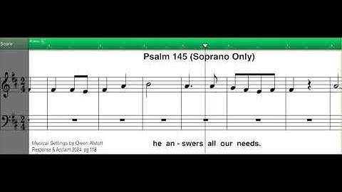 R&A Psalm 17th Sunday in Ordinary Time, 2024, Psalm 145, Soprano