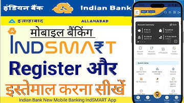 IndSMART App | IndSMART App Register and how to use it | Indian Bank mobile banking IndSMART App